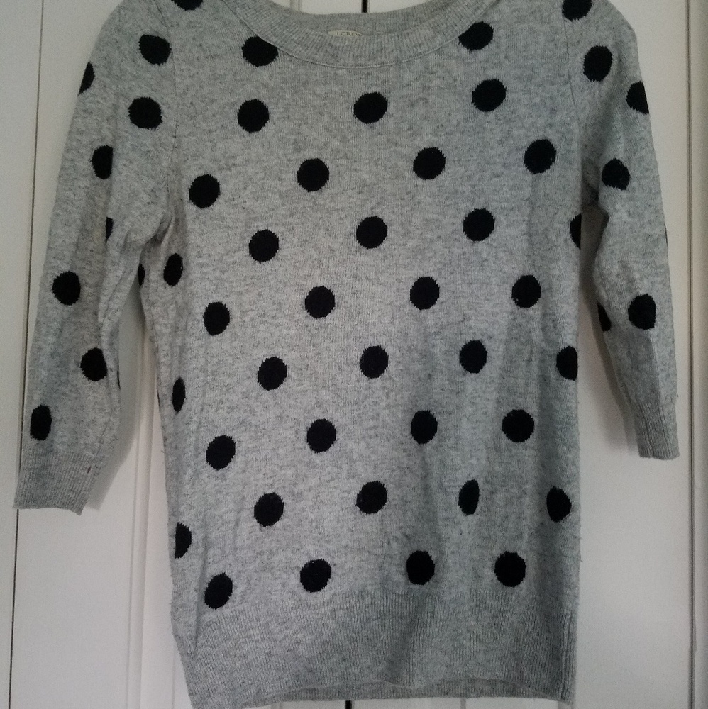J Crew polka dot sweater